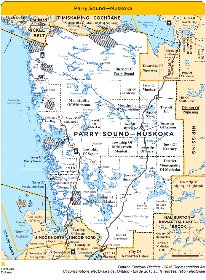Map of Parry Sound Muskoka